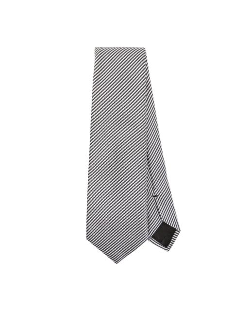 GIORGIO ARMANI striped satin tie