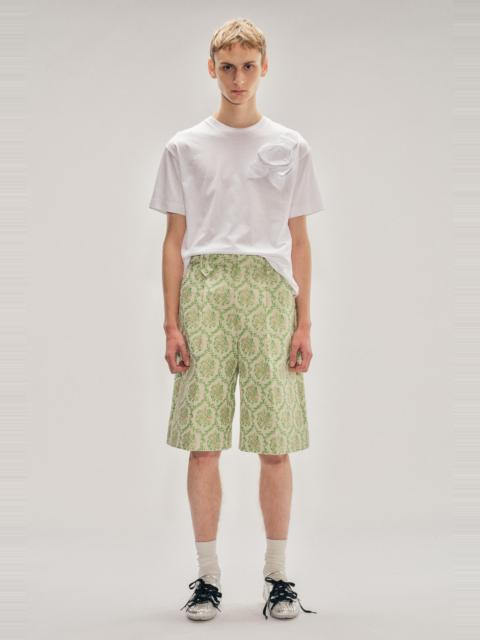 Simone Rocha Tailored Wide Leg Belt Loop Tab Shorts