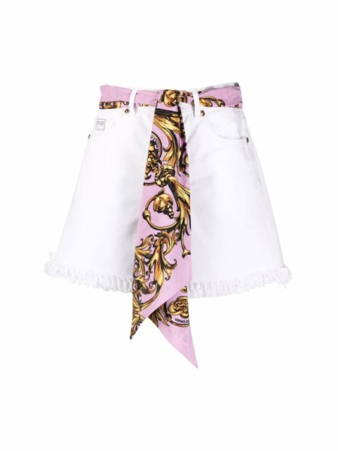 VERSACE JEANS COUTURE scarf-belt shorts