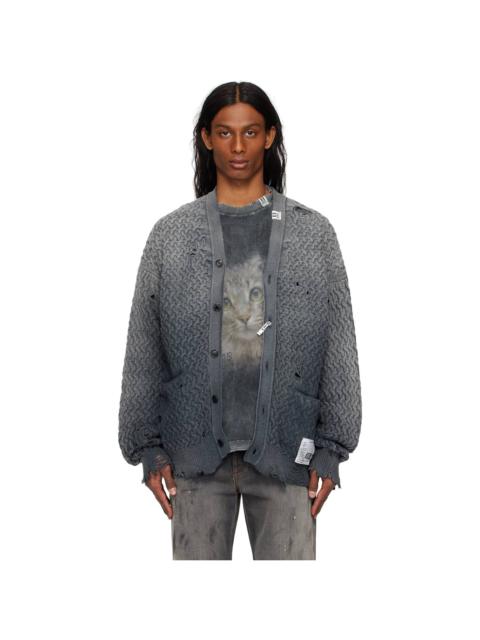 Maison MIHARAYASUHIRO Gray Sun Faded Like Knit Cardigan