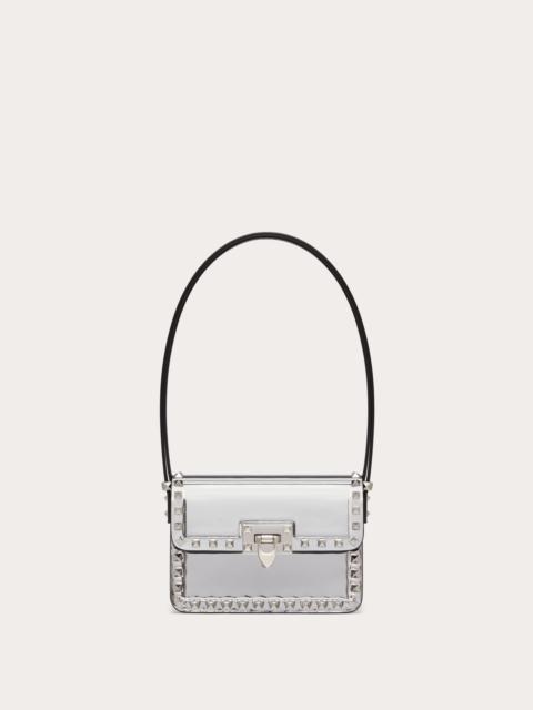 Valentino SMALL ROCKSTUD23 MIRROR-EFFECT CALFSKIN SHOULDER BAG