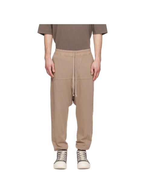 Rick Owens DRKSHDW Taupe Temple Drawstring Lounge Pants
