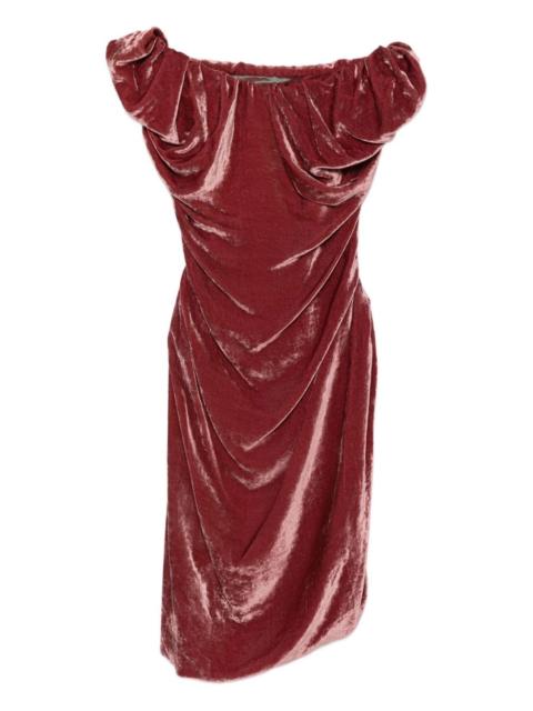 Vivienne Westwood off-shoulder velvet midi dress
