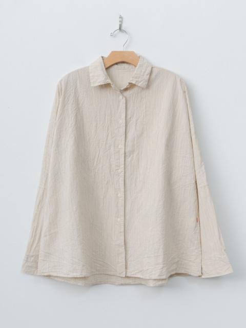 CASEY/CASEY Waga LS Shirt WIND STRIPE - Nat Stripe