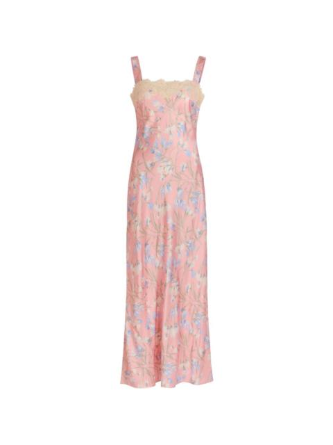 RIXO Rosamarie floral-print satin midi dress