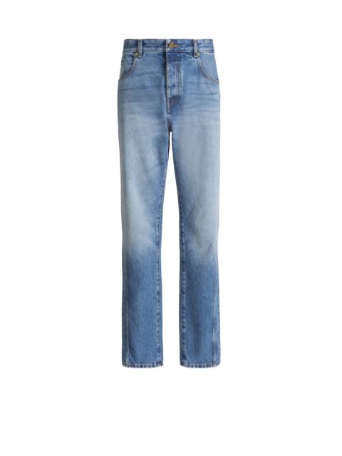 Balmain Straight-leg Blue denim jeans