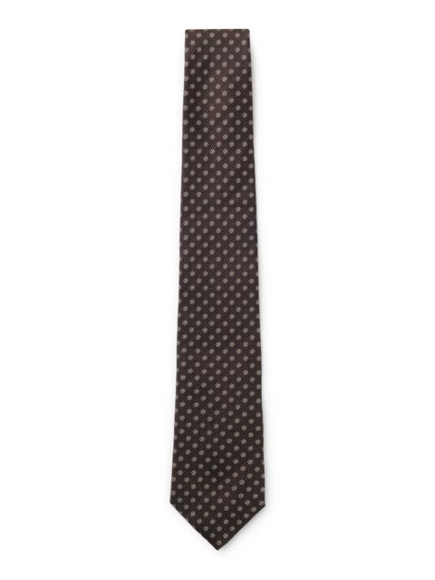 BOSS BOSS ONE PATTERNED SILK-JACQUARD TIE