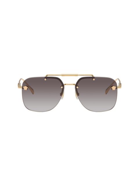 VERSACE Gold Aviator Sunglasses