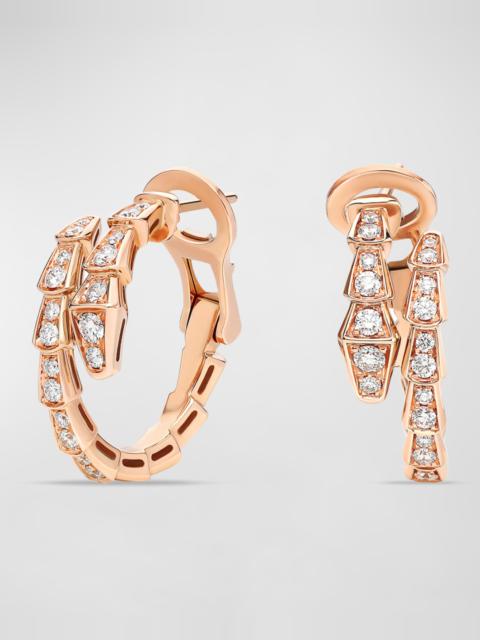 Serpenti Viper 18K Rose Gold Diamond Earrings