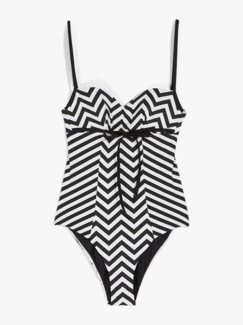 Max Mara CATIA Printed jersey swimsuit