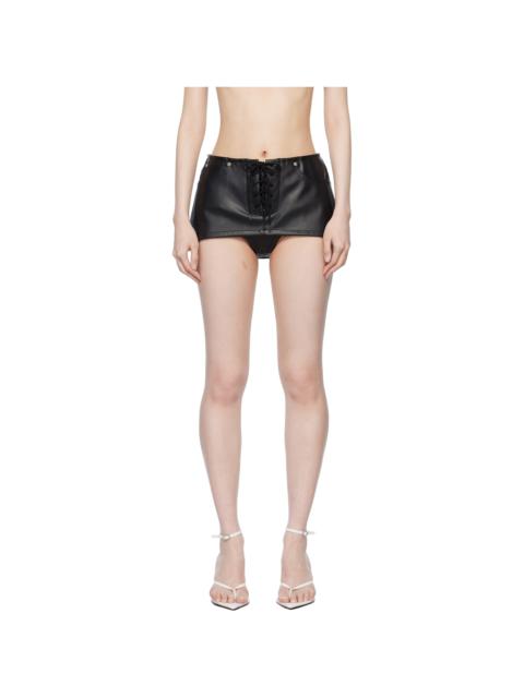 pushBUTTON Black Lace Up Detail Skort