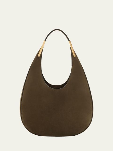 SAVETTE Florence Small Suede Hobo Bag