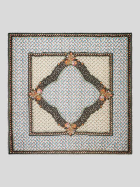 Etro SHAWL WITH FLORAL PRINT AND EDGING