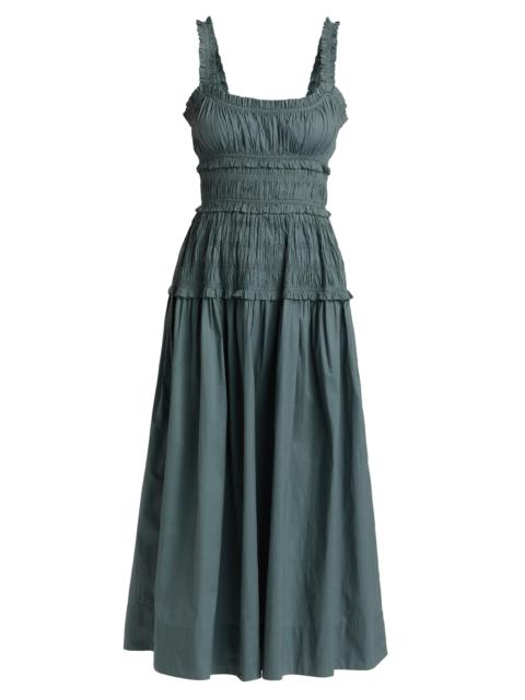 DÔEN Women's Marianne Smocked Midi-Dress - Lagoon
