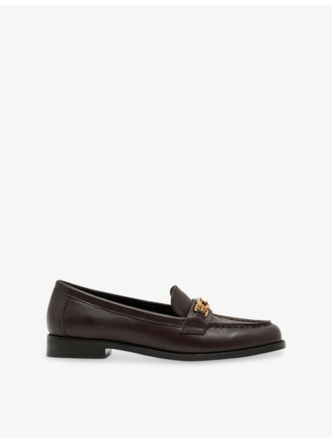 REISS Rita Hardware Leather Loafers