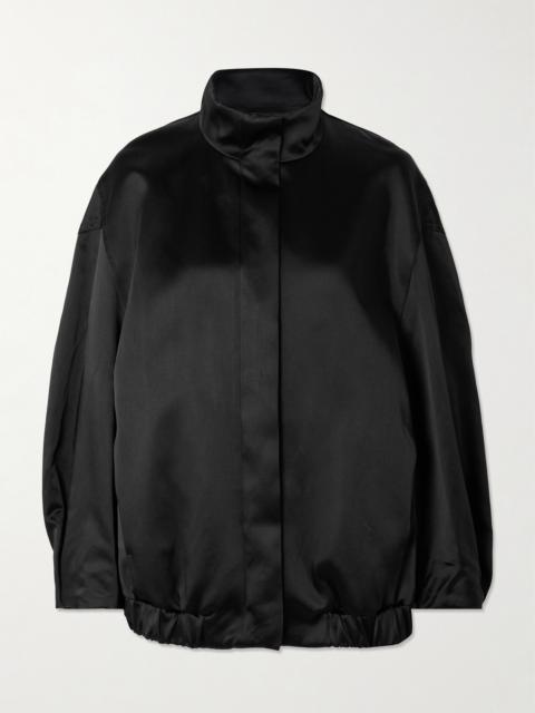 Dries Van Noten Oversized Satin Bomber Jacket