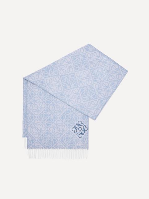 Loewe Light Blue Anagram Wool-Blend Scarf