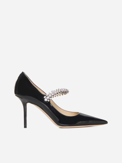 Bing crystals patent leather pumps