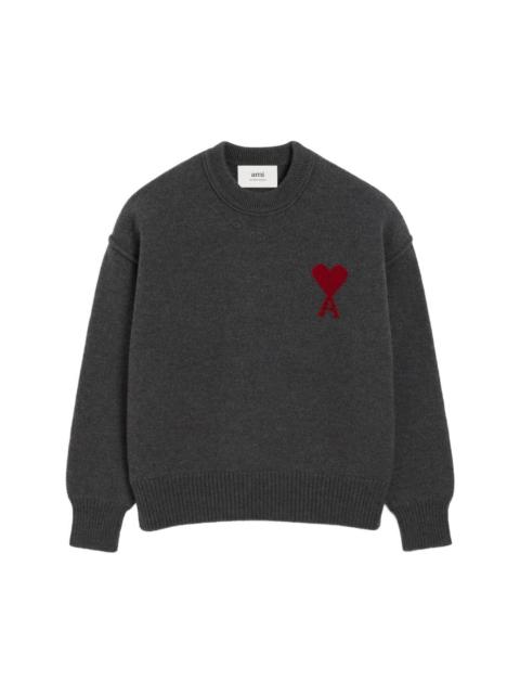 AMI Paris AMI DE COEUR CREW-NECK WOOL SWEATER