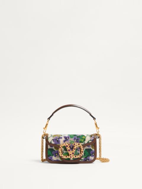 Valentino VALENTINO GARAVANI LOCÒ SMALL SHOULDER BAG EMBROIDERED WITH JEWEL LOGO
