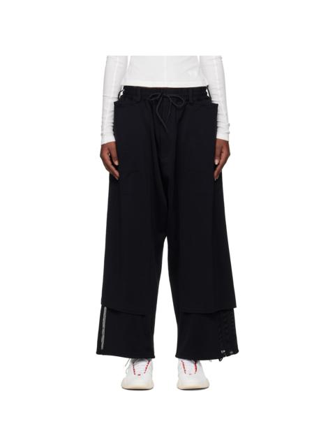 Y-3 Black 3-Stripes Openhem TP Track Pants