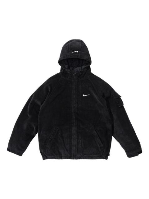 Supreme Supreme Nike Arc Corduroy Hooded Jacket Black | REVERSIBLE