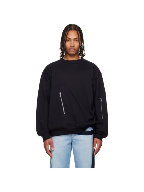 Dries Van Noten Navy Strap Sweatshirt