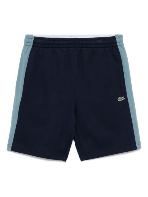 LACOSTE fleece colour-block shorts