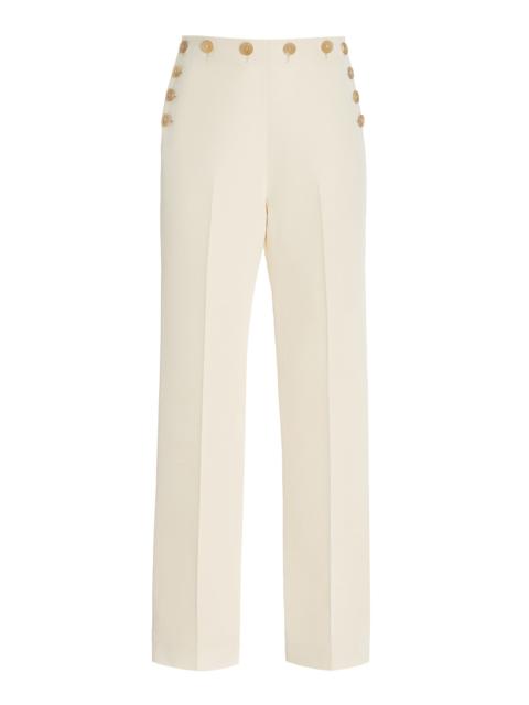 KHAITE Rainer High-Waisted Pants white