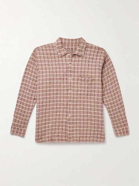 AURALEE Airy Checked Wool-Flannel Shirt | REVERSIBLE