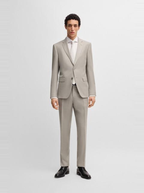 BOSS SLIM-FIT SUIT IN PATTERNED WOOL
