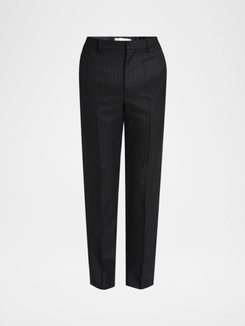 Men's Classic-Fit Pinstripe Formal Trousers