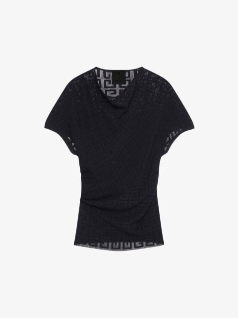 Givenchy DRAPED TOP IN 4G JACQUARD