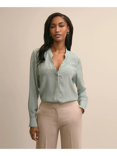 Brooks Brothers Silk Stripe Blouse