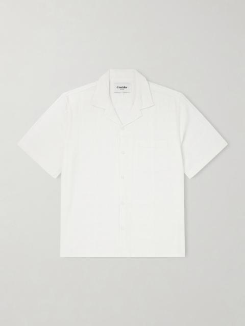 Corridor Convertible-Collar Checked Cotton Shirt
