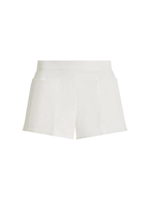 Max Mara Riad Cotton-Blend Mini Shorts white