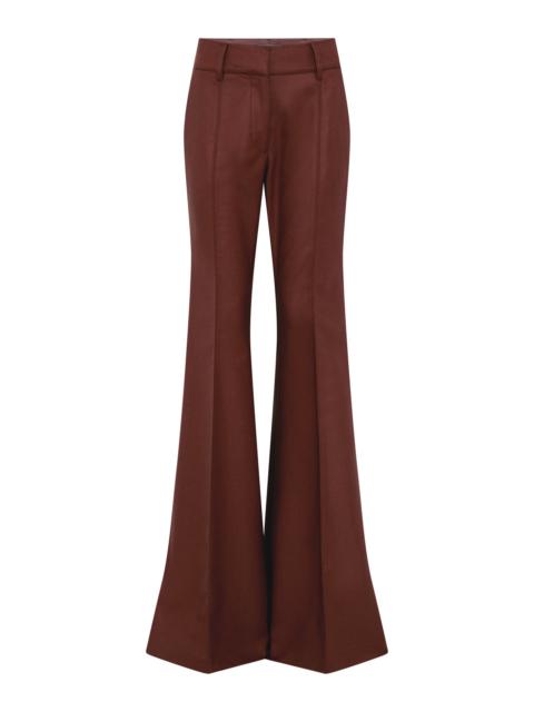 GABRIELA HEARST Rhein Flare Pant in Burnt Sienna Wool Cashmere Flannel