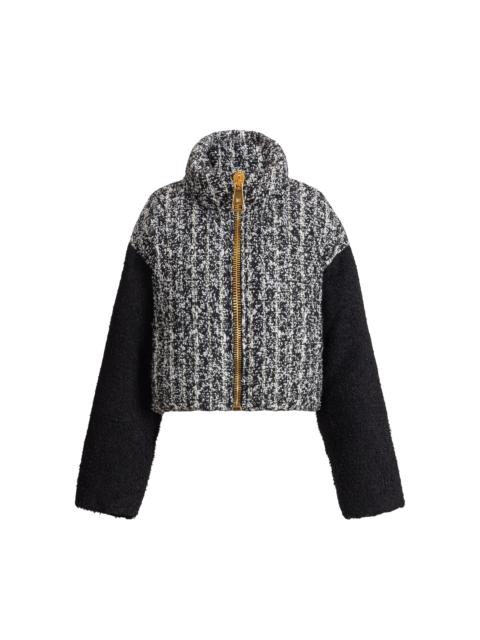 Balmain Padded two-tone tweed jacket