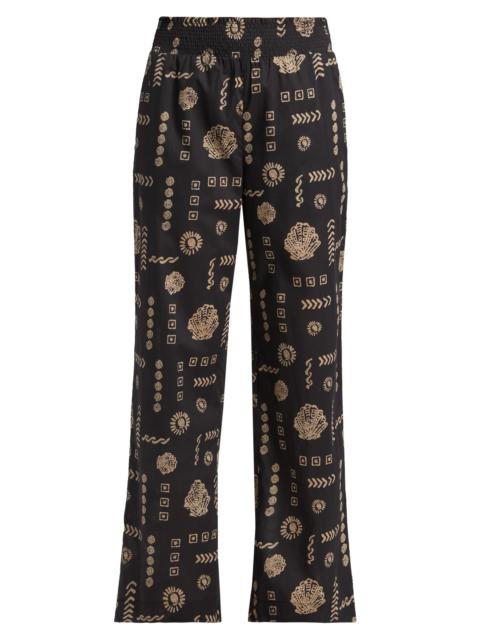 Rails Women's Brendon Abstract Cotton Straight Pants - Beach Shells