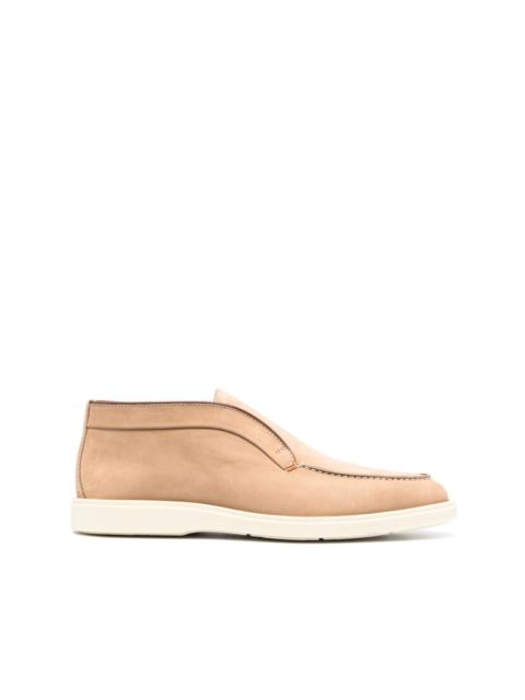 Santoni almond-toe suede boots