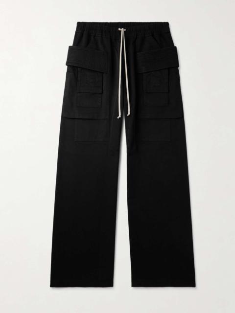 Rick Owens DRKSHDW Creatch Wide-Leg Cotton-Twill Drawstring Cargo Trousers