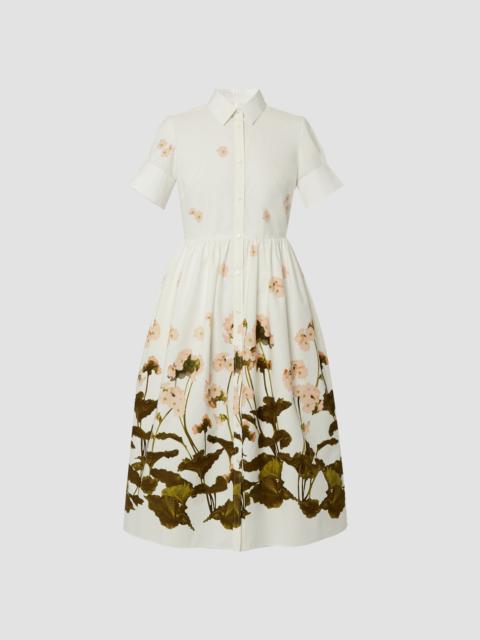 Erdem SHORT SLEEVE MIDI SHIRT DRESS