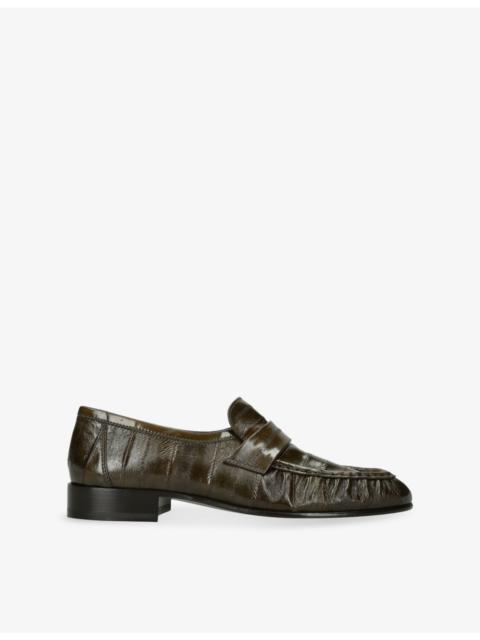 The Row Eel Soft Leather Loafers