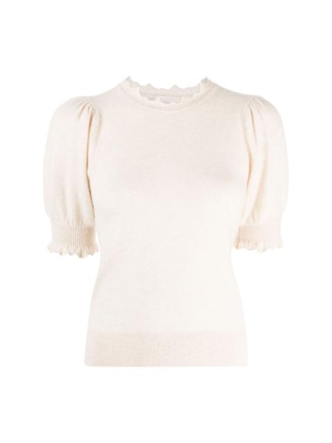 Lotta ruffled cashmere top