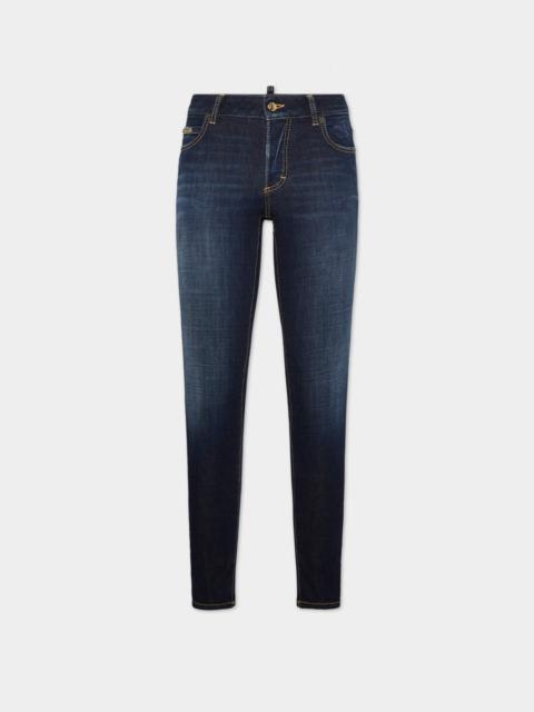 DSQUARED2 DARK L.A. WASH MEDIUM WAIST JENNIFER JEANS