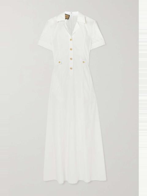 GUCCI Cotton-poplin maxi shirt dress