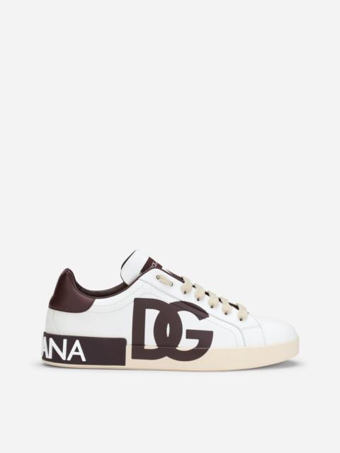 Calfskin Portofino sneakers with DG logo