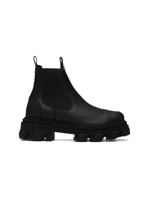 GANNI Black Cleated Low Chelsea Boots