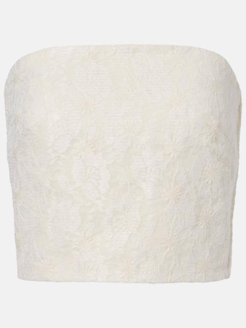 Max Mara Elegante Agile floral crop top