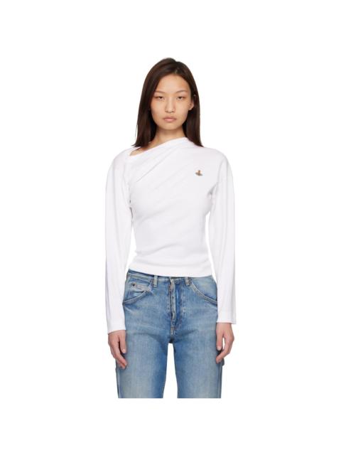 Vivienne Westwood White Long Sleeve Hebo Top